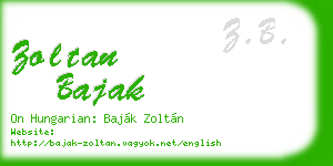 zoltan bajak business card